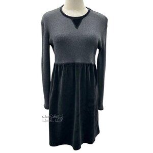 J. Jill Casual Gray & Black Knit & Velvet Dress XS Petite